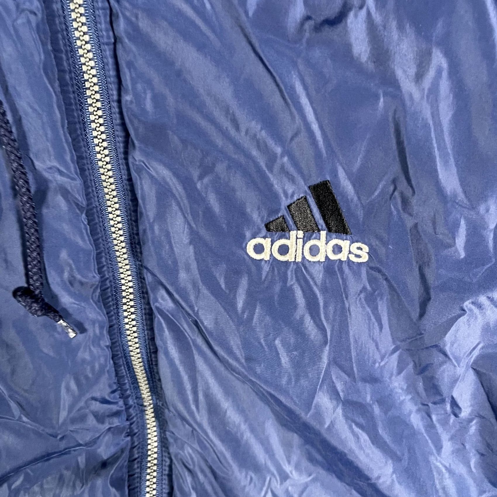 Adidas Adidas Jacket Mens XL Blue Gray Reversible Hooded Full Zip Winter Bomber Vintage Size US XL / EU 56 / 4 - 6 Thumbnail