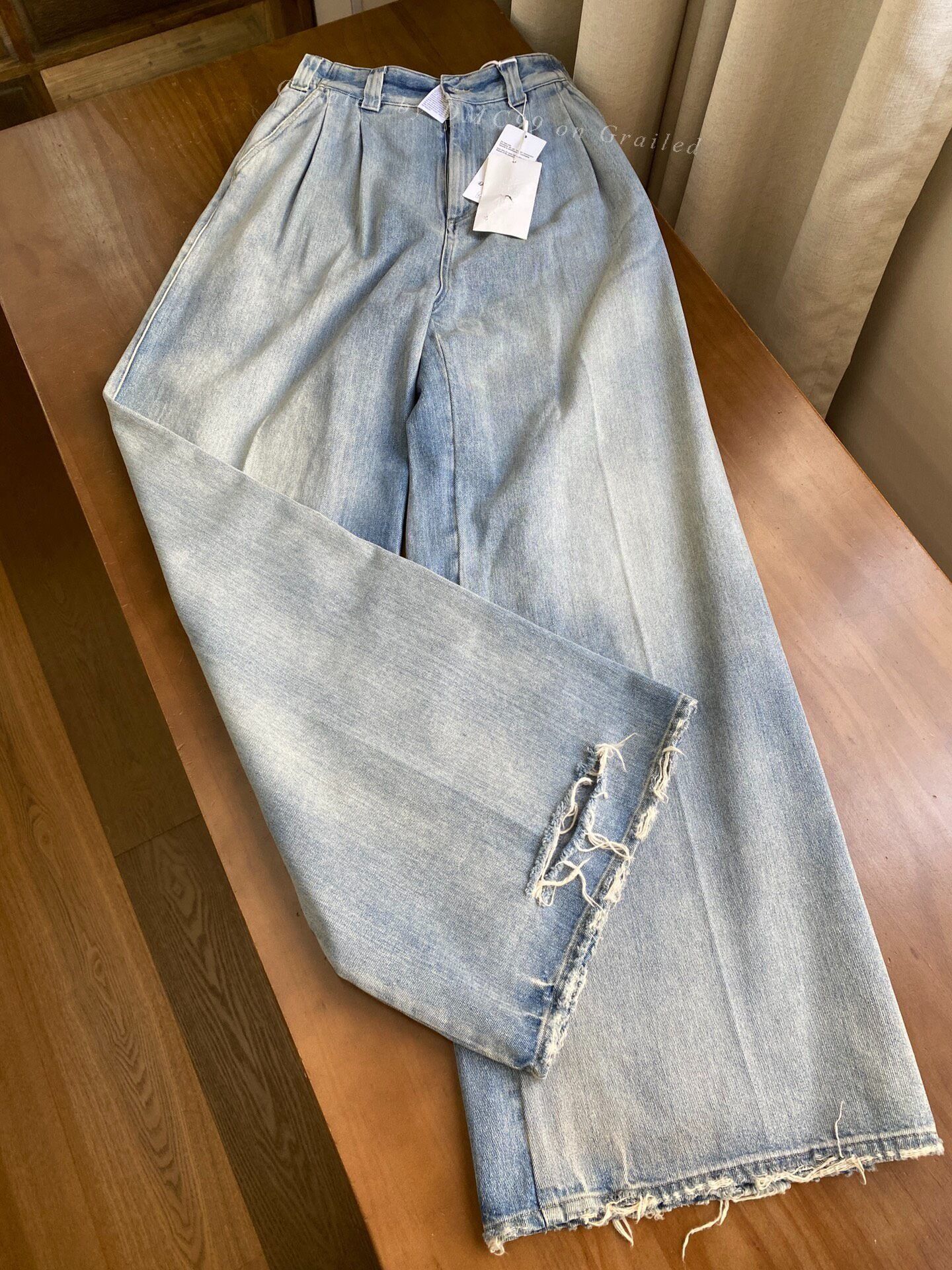 Maison Margiela Maison Margiela Blue Wide-Leg Jeans Size 38" / US 16 / IT 52 - 1 Thumbnail