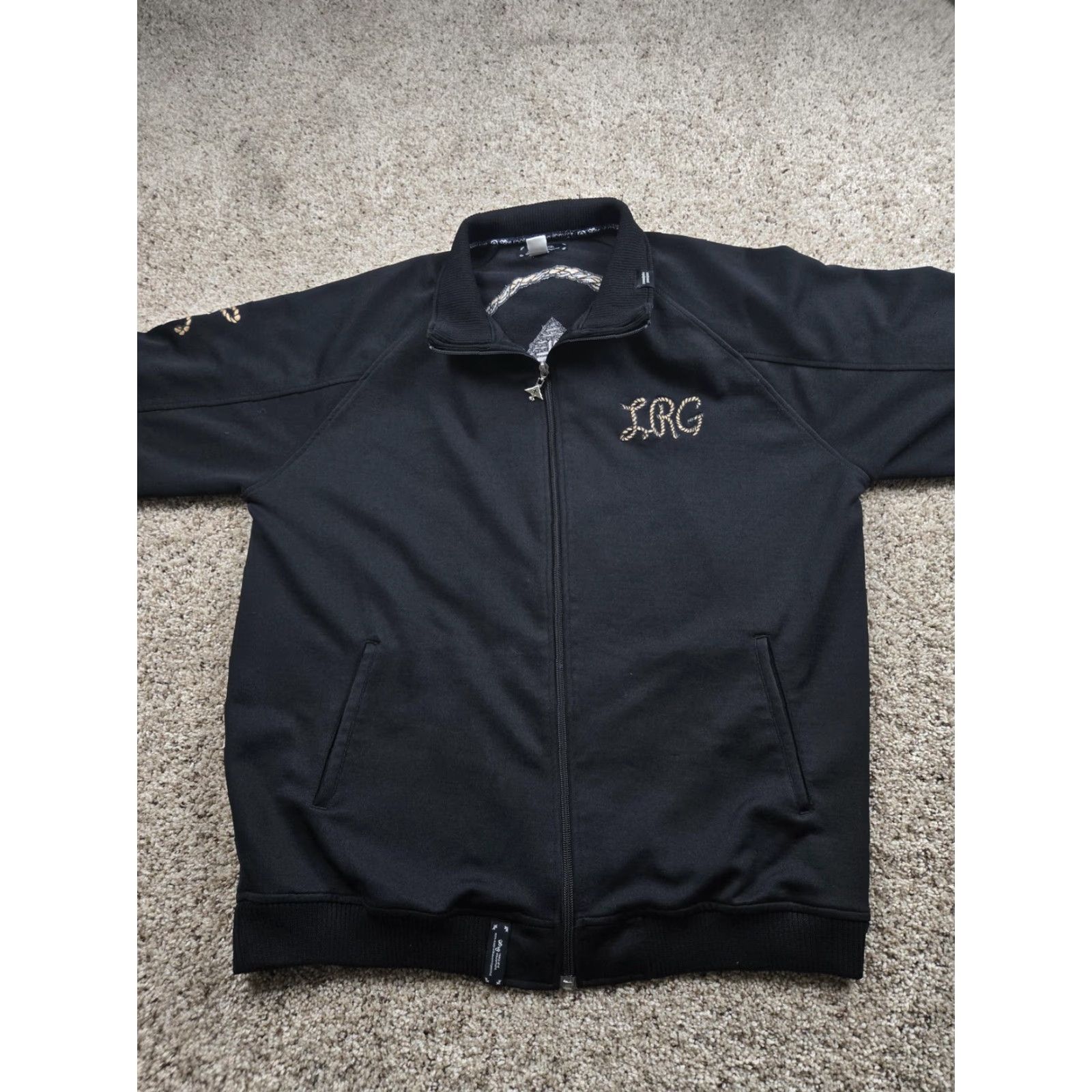 Roper LRG Jacket Mens XL Black Full Zip Rope Embroidered Track Jacket Size US XXL / EU 58 / 5 - 5 Thumbnail