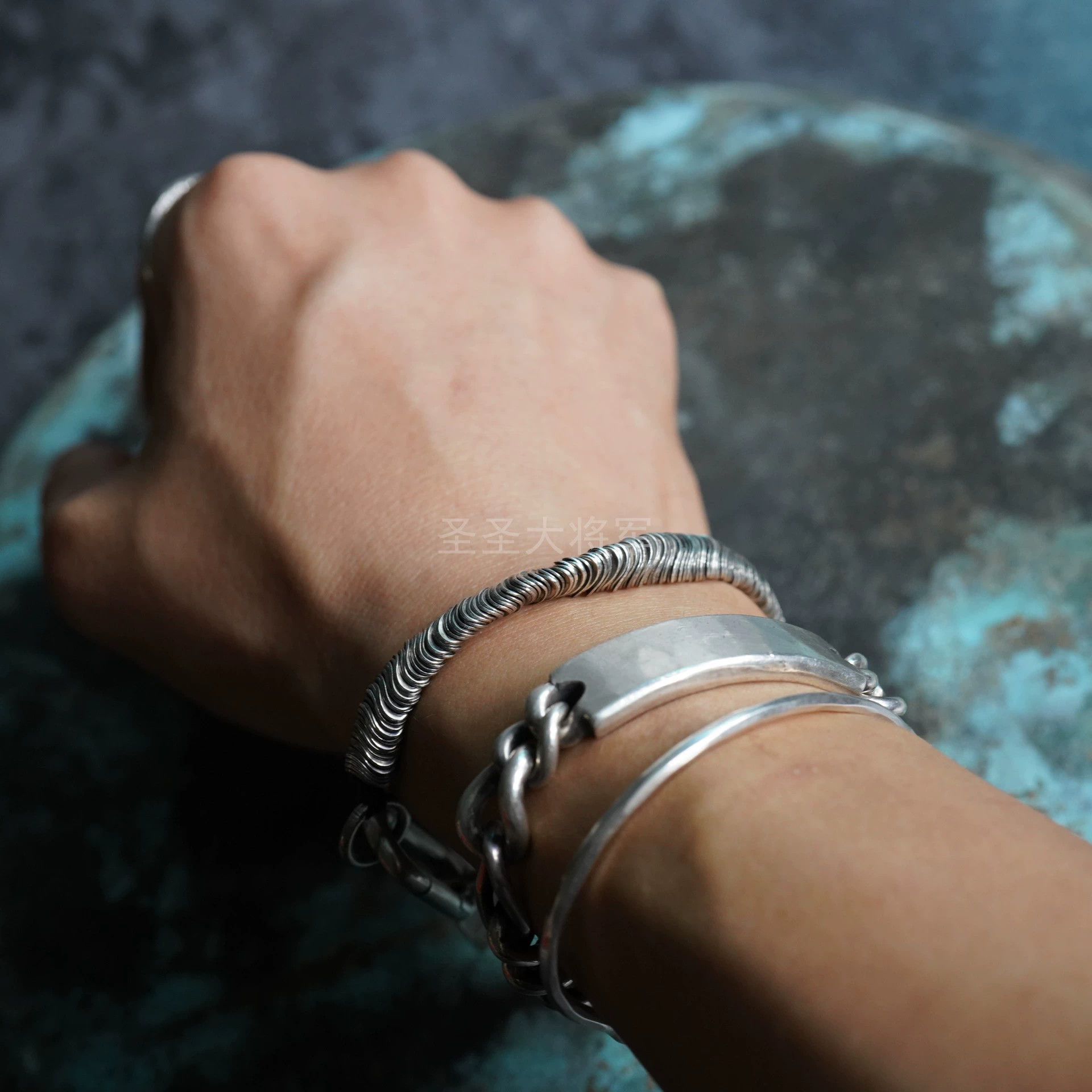 Goti Goti Classic Twisted 925 Silver Bracelet XS+S+L Size ONE SIZE - 5 Thumbnail