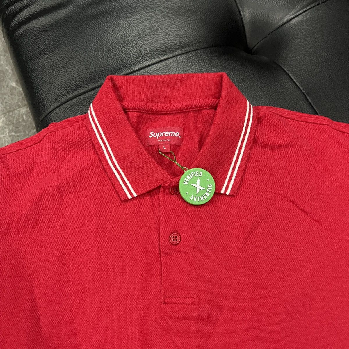 Supreme Supreme SS19 “S Logo” Short Sleeve Polo Shirt Size US L / EU 52-54 / 3 - 6 Thumbnail