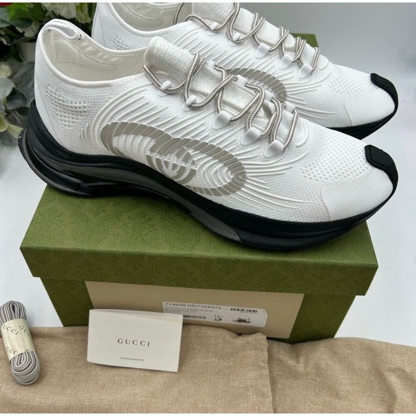 Gucci Gucci interlocking G run trainer size 12.5 made in Italy Size US 13 / EU 46 - 11 Thumbnail