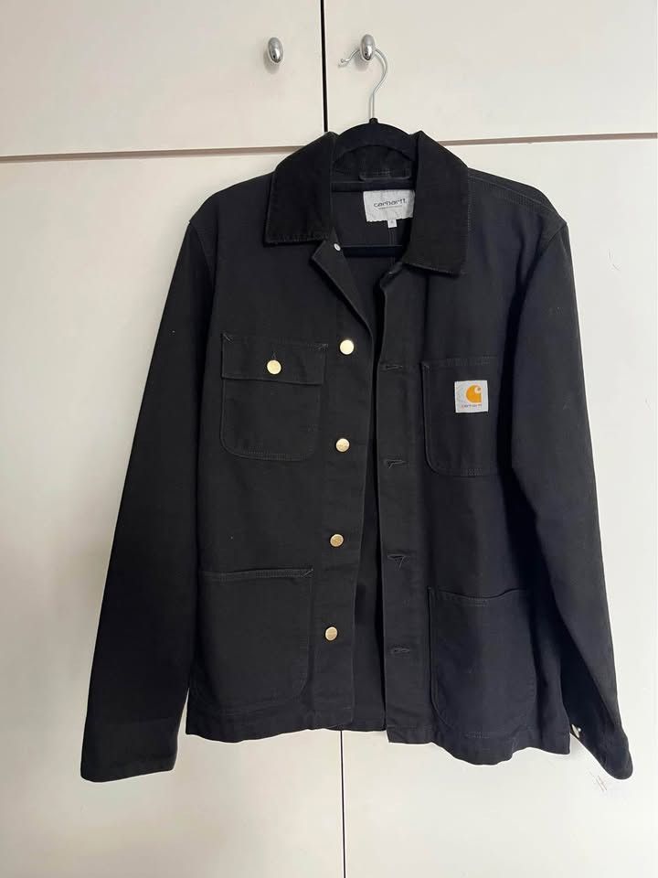 Carhartt Black S Carhartt corduroy-trimmed cotton-canvas chore jacket Size US S / EU 44-46 / 1 - 1 Thumbnail