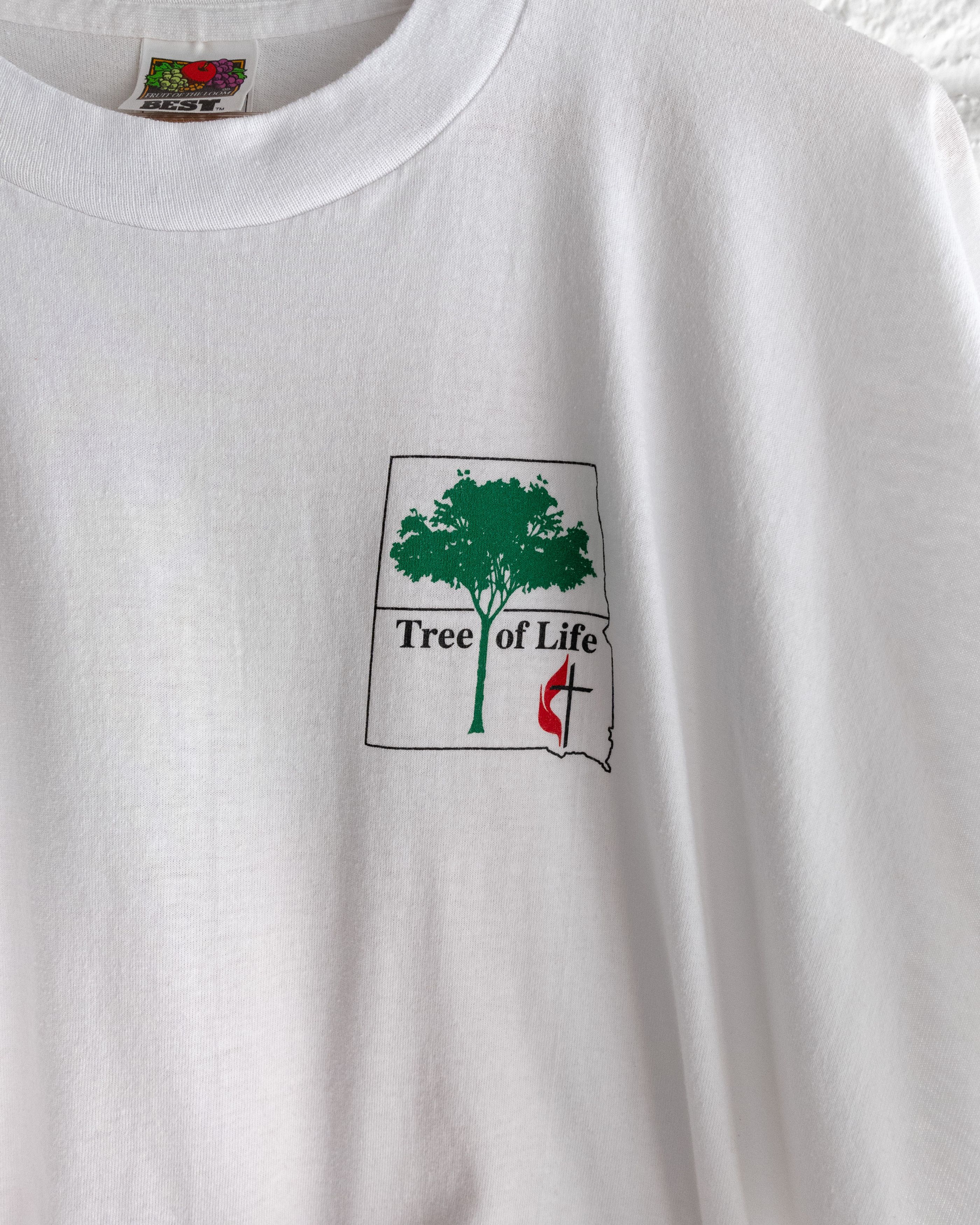 Vintage Vintage 90s United Methodist Church T Shirt 3XL Tree Of Life Size US XXL / EU 58 / 5 - 5 Thumbnail
