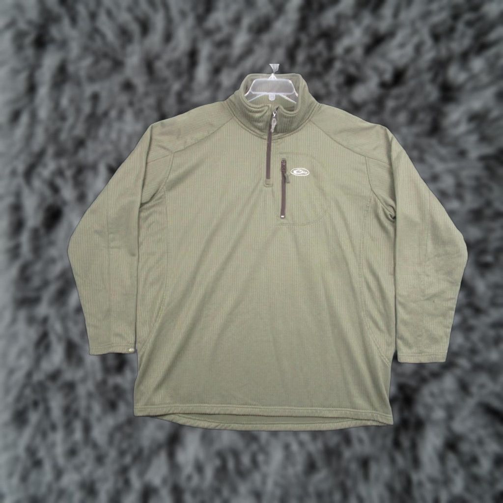 Vintage Drake Pullover Mens 2XL Green Waterfowler 365 Quarter Zip Hunting Performance Size US XXL / EU 58 / 5 - 1 Thumbnail