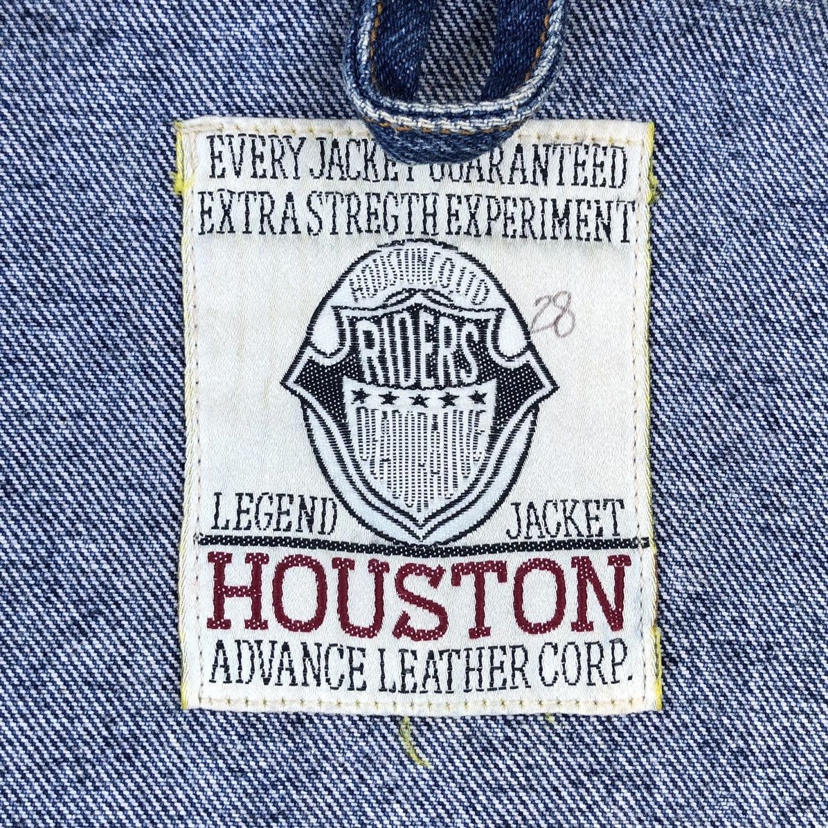 Vintage Vintage Houston Double Collar Riders Motorcycle Denim Jacket Size US M / EU 48-50 / 2 - 23 Thumbnail