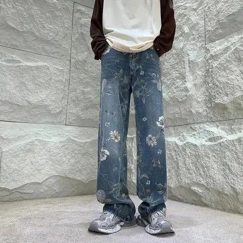 Jean Baggy Flower Jeans Size US 32 / EU 48 - 1 Thumbnail