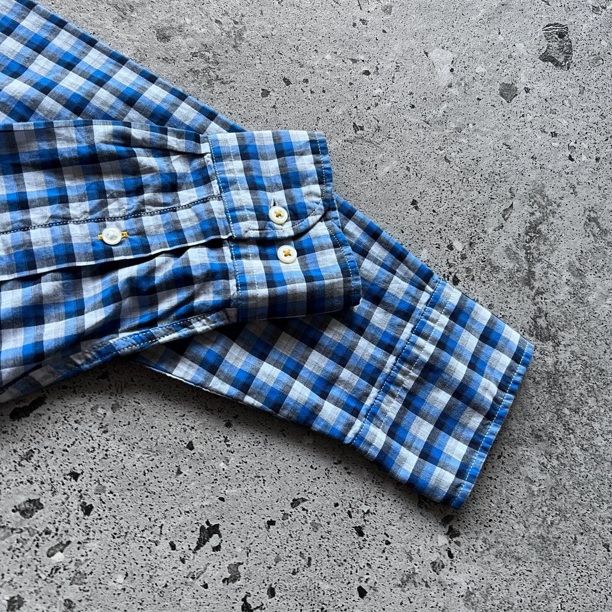 Designer × Tommy Hilfiger Tommy Hilfiger Blue White Checked Long Sleeve Button Shirt Size US M / EU 48-50 / 2 - 6 Thumbnail