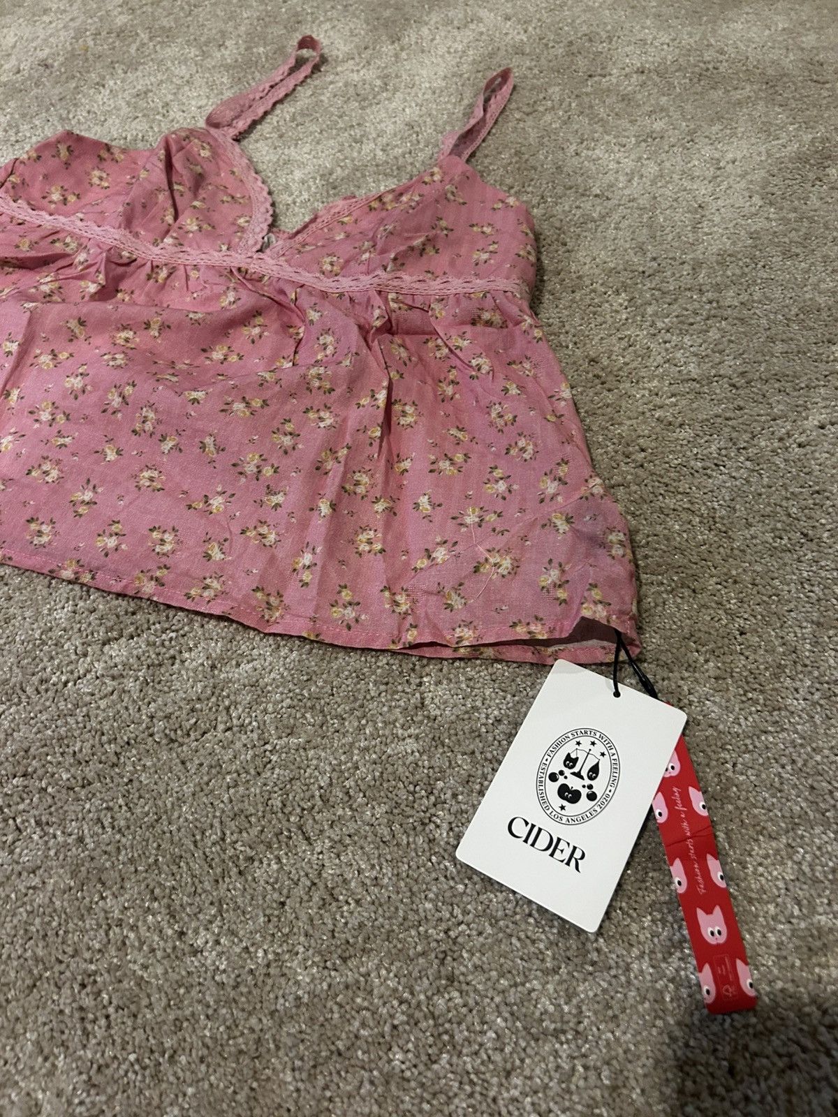 Cider NWT Cider Women’s Pink Floral Tank Top Blouse Sz. XS Size XS / US 0-2 / IT 36-38 - 7 Thumbnail