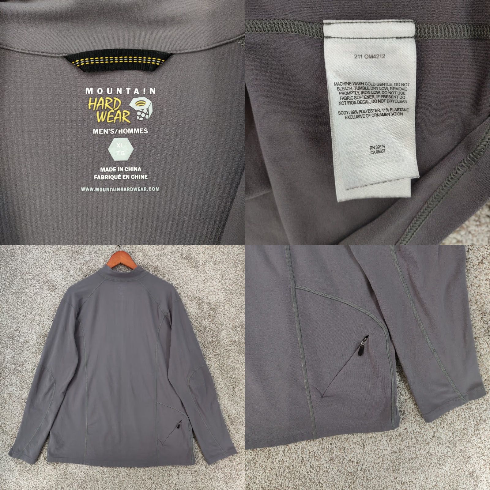 Mountain Hardwear Mountain Hardwear Shirt Men XL Base Layer 1/4 Zip Stretch Hiking Performance Mens Size US XL / EU 56 / 4 - 8 Thumbnail