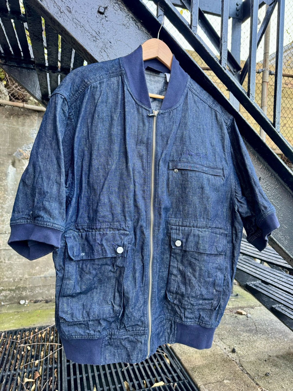Sean John × Vintage Vintage Sean John Y2K Raw Denim Hip Hop Rap Shirt Size US XL / EU 56 / 4 - 11 Thumbnail
