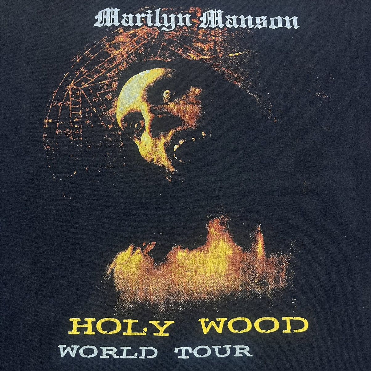 Band Tees × Marilyn Manson × Vintage Vintage Marilyn Manson Holy Wood World Tour T Shirt Size US L / EU 52-54 / 3 - 5 Thumbnail