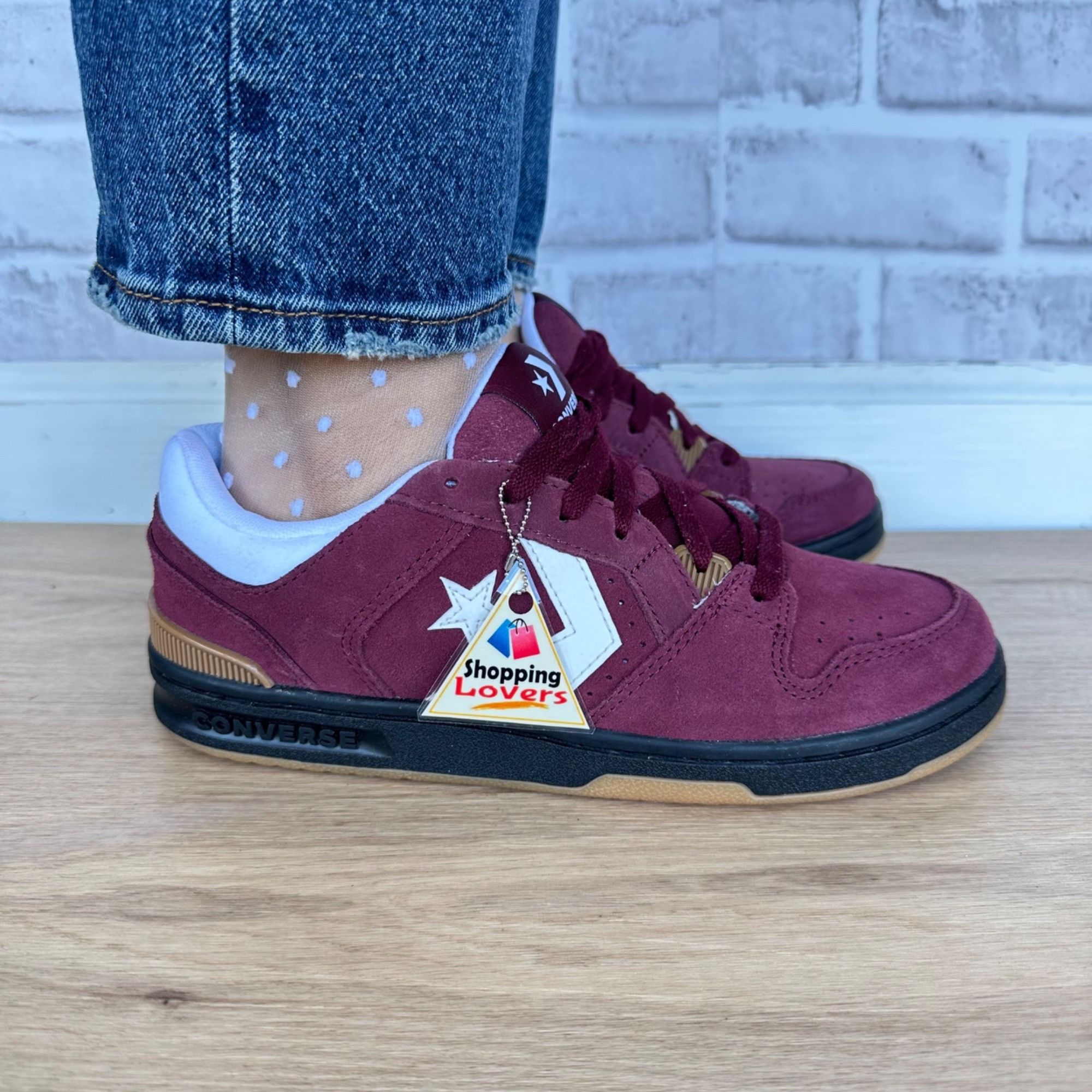 Converse Converse CL98 Suede Low Black Deep Bordeaux Gum Sz 7 Mens sh Size US 7 / EU 40 - 2 Thumbnail