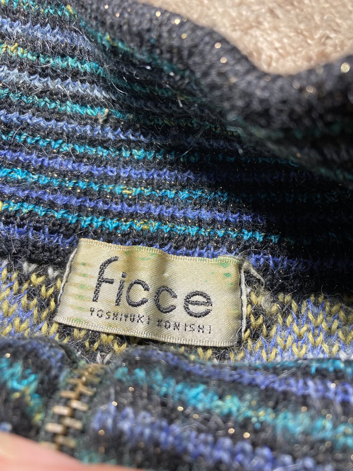 Yoshiyuki Konishi 90s Ficce Uomo Speckle Quarter Zip Ethnic Tribal Pullover Size US M / EU 48-50 / 2 - 6 Thumbnail