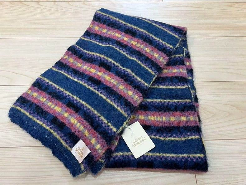Vivienne Westwood Vivienne Westwood Pink and blue striped scarf Size ONE SIZE - 2 Thumbnail