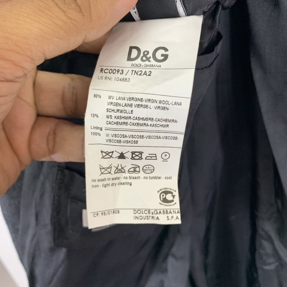 Dolce & Gabbana × Vintage DOLCE AND GABBANA OVERCOAT WOOL Size US L / EU 52-54 / 3 - 10 Thumbnail