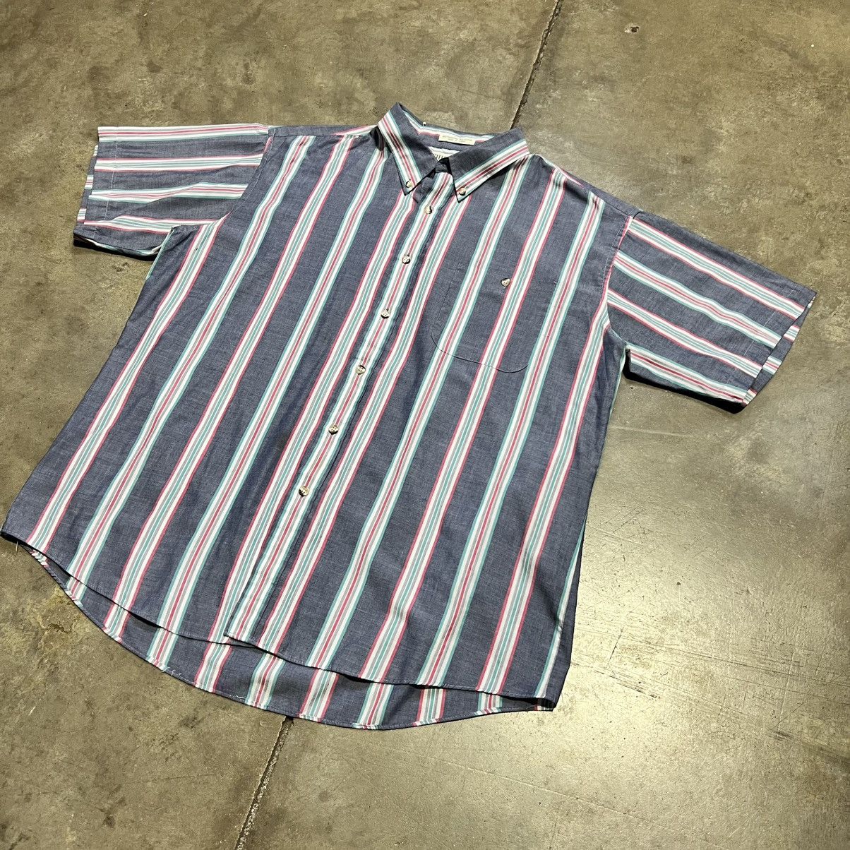 Steeplechase Vintage 90s Steeplechase Striped Button Up Shirt Skater Punk Size US XL / EU 56 / 4 - 2 Thumbnail