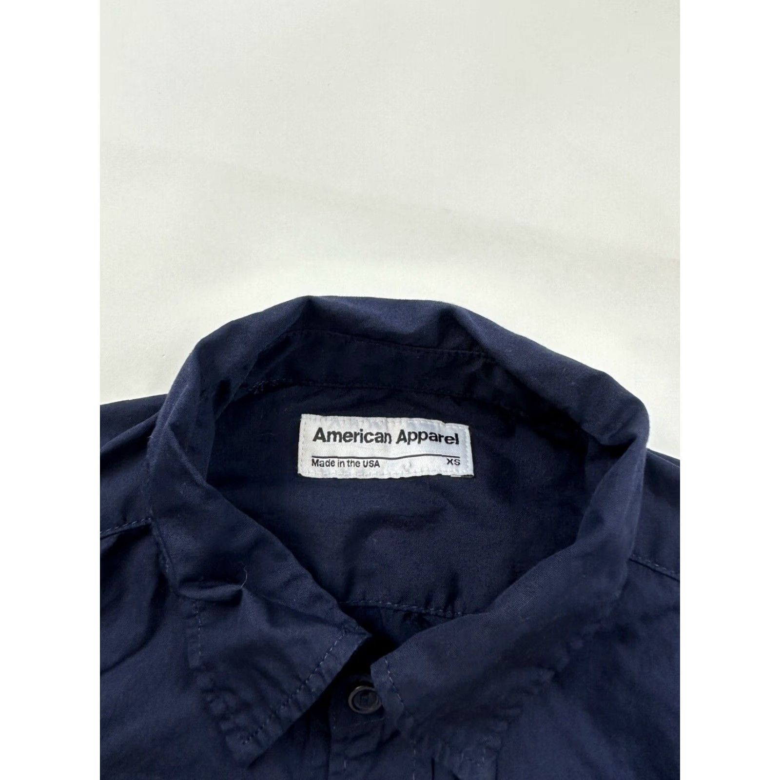 American Apparel American Apparel Shirt XS Blue Button-Up Long Sleeve Made in USA Womens Size XS / US 0-2 / IT 36-38 - 2 Thumbnail