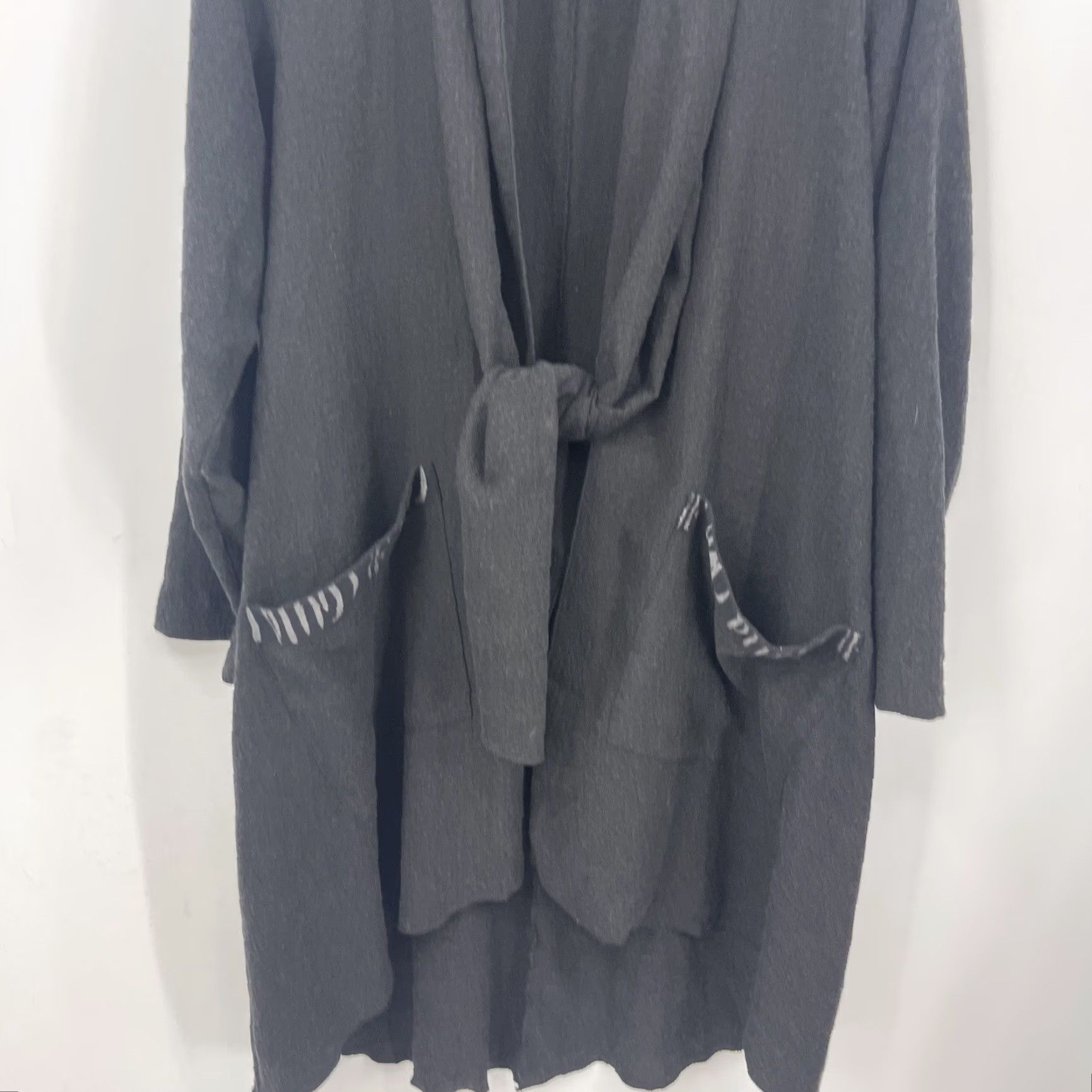 Vintage Luukaa Sweater Womens Large Open Front Cardigan Kimono Quiet Lux Lagenlook READ Size L / US 10 / IT 46 - 2 Thumbnail