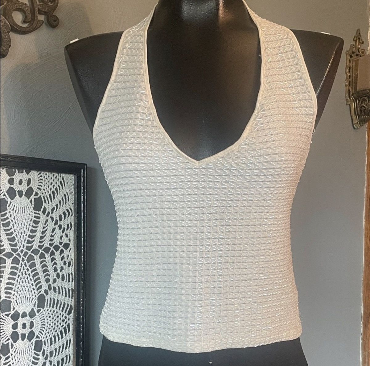 Other Cache vintage beaded tank top Size M / US 6-8 / IT 42-44 - 1 Thumbnail