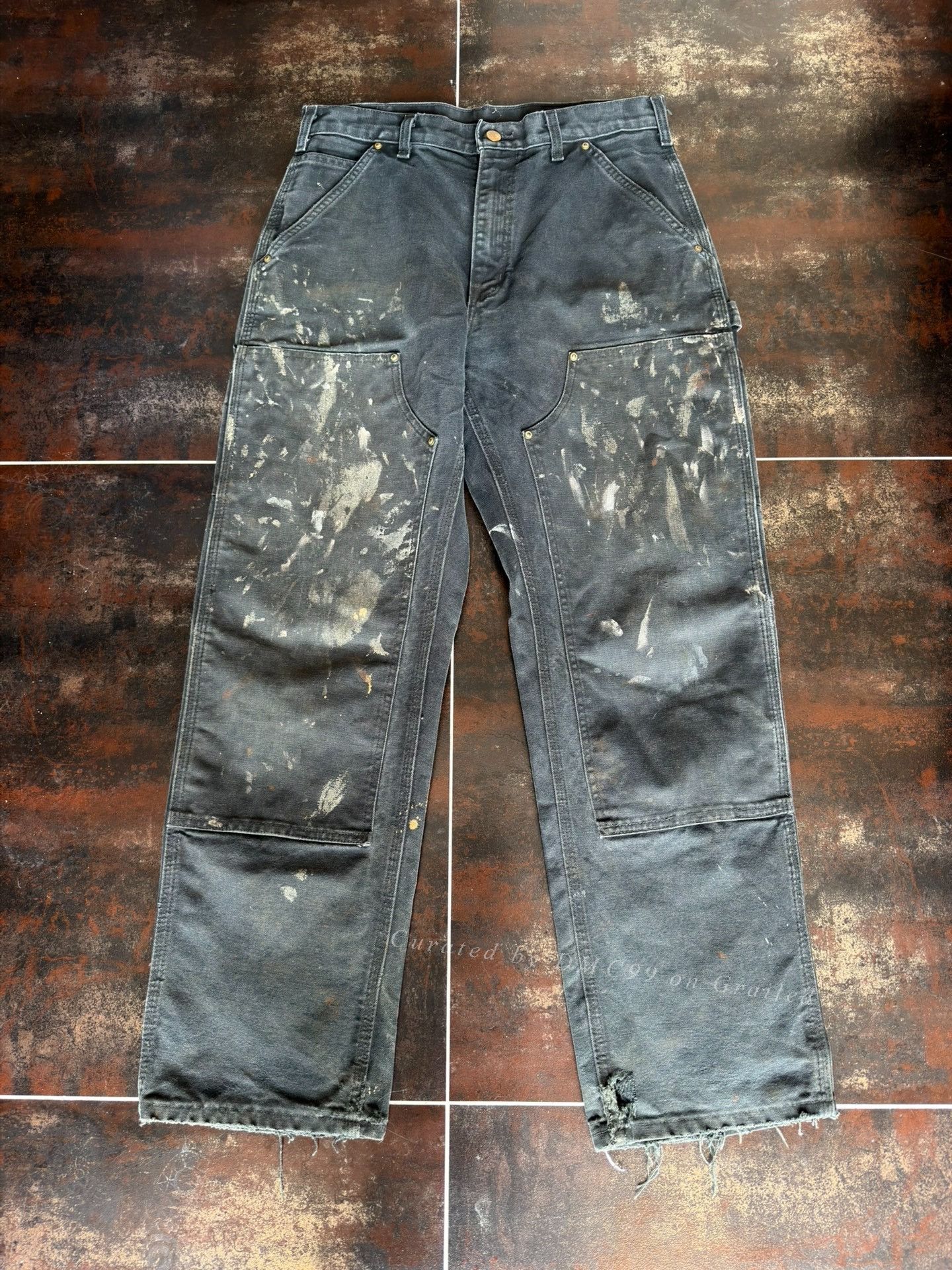 Vintage Vintage Carhartt B01 Black Cargo Pants Size US 30 / EU 46 - 1 Thumbnail