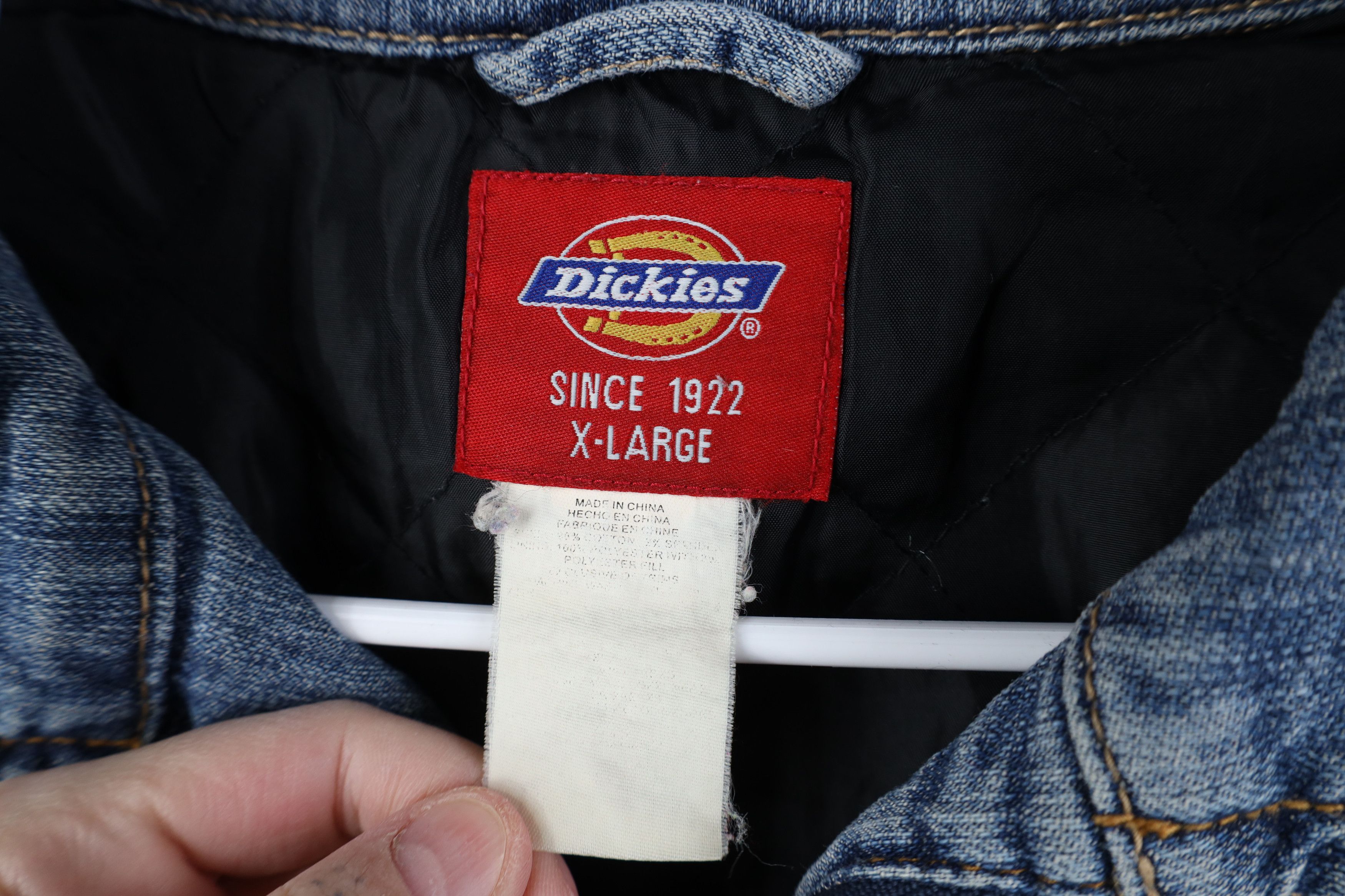 Dickies Vintage Y2K Dickies Quilted Denim Jean Tucker Jacket Blue Size XL / US 12-14 / IT 48-50 - 10 Thumbnail