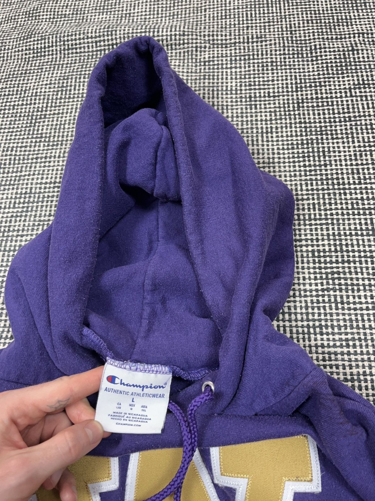 Champion ➕ y2k vintage champion 💜 purple Washington university hoodie Size US L / EU 52-54 / 3 - 4 Thumbnail