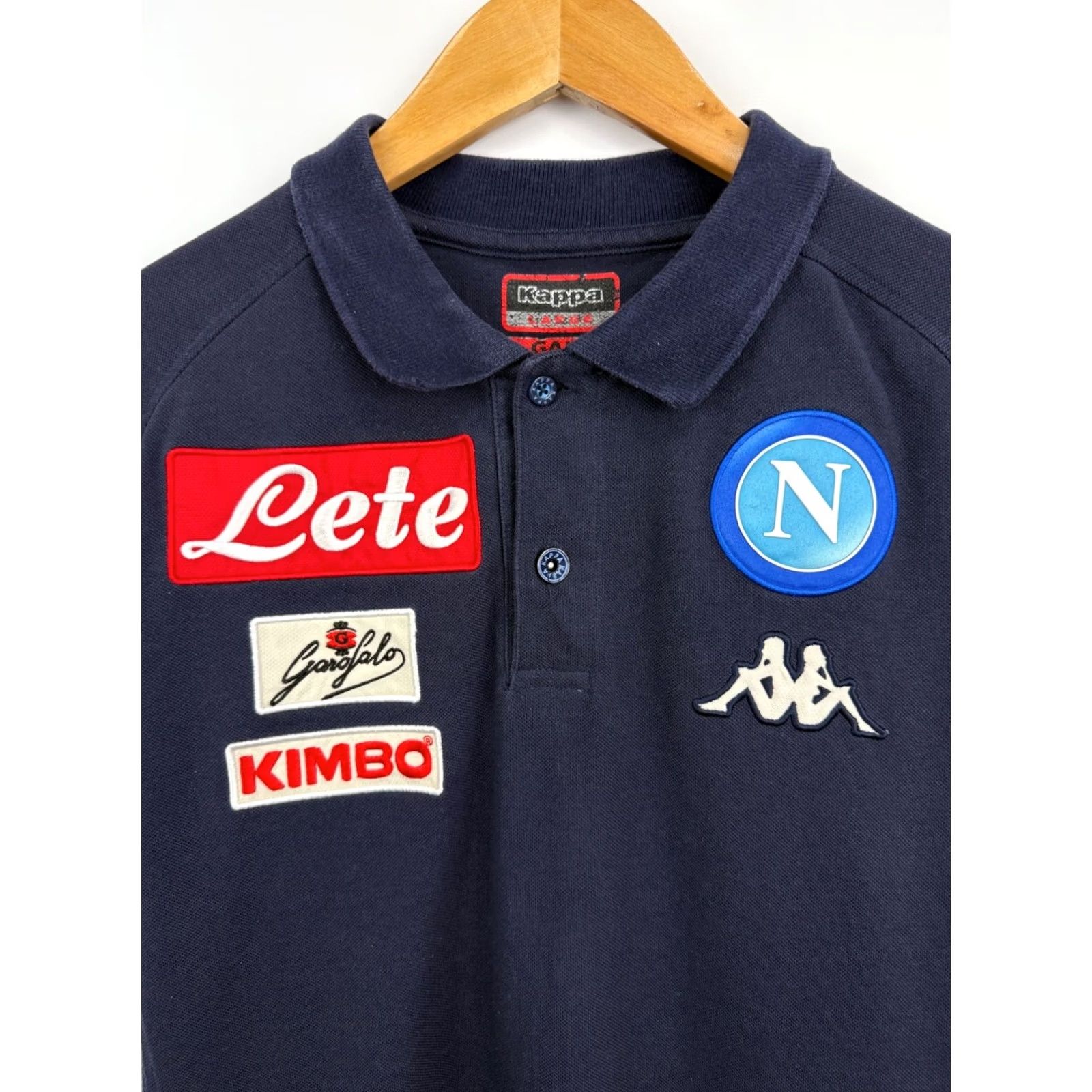 Kappa VINTAGE Kappa Napoli Italy Soccer Polo T-Shirt Retro Blue L Mens Size US L / EU 52-54 / 3 - 5 Thumbnail
