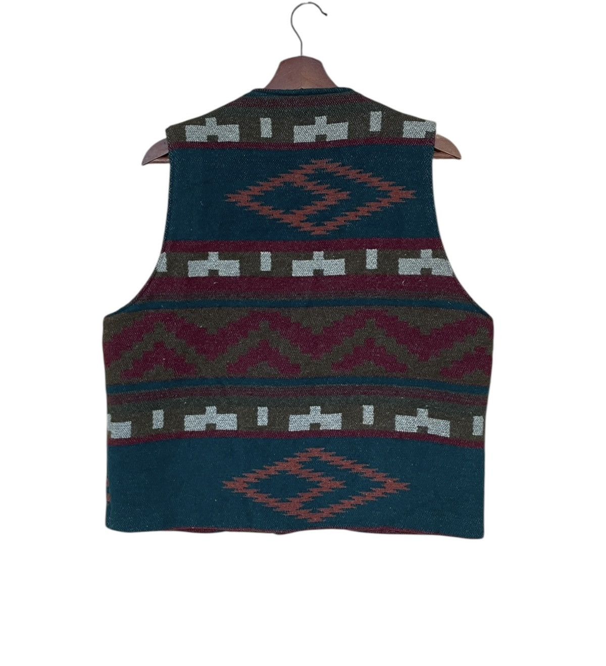 Vintage × Woolrich Woolen Mills Vintage Brand Woolrich Navajo Wool Vests 1990s Size US XL / EU 56 / 4 - 2 Thumbnail