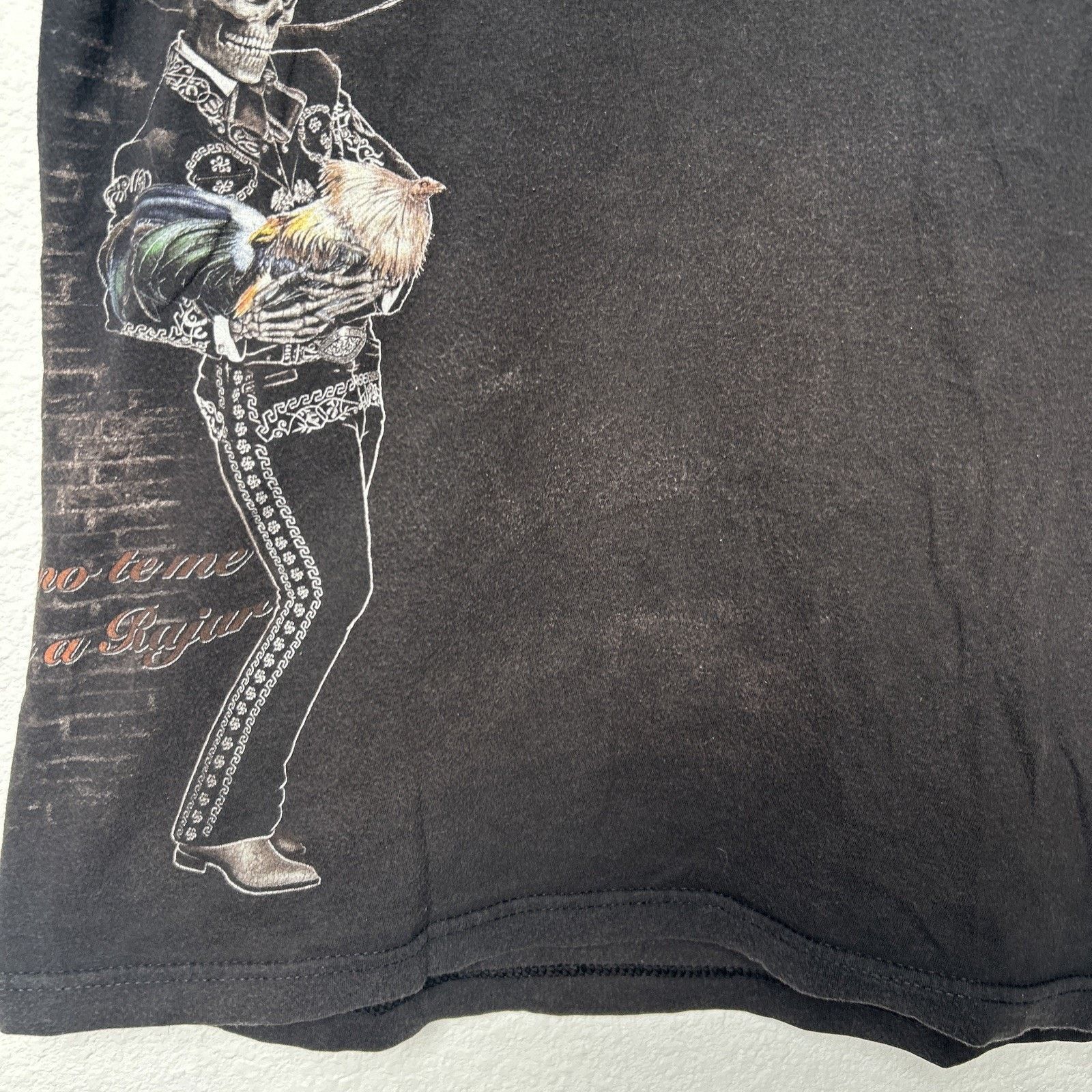 Vintage Mariachi Skeleton Rooster Chicano Short Sleeve T-Shirt Small Size US S / EU 44-46 / 1 - 3 Thumbnail