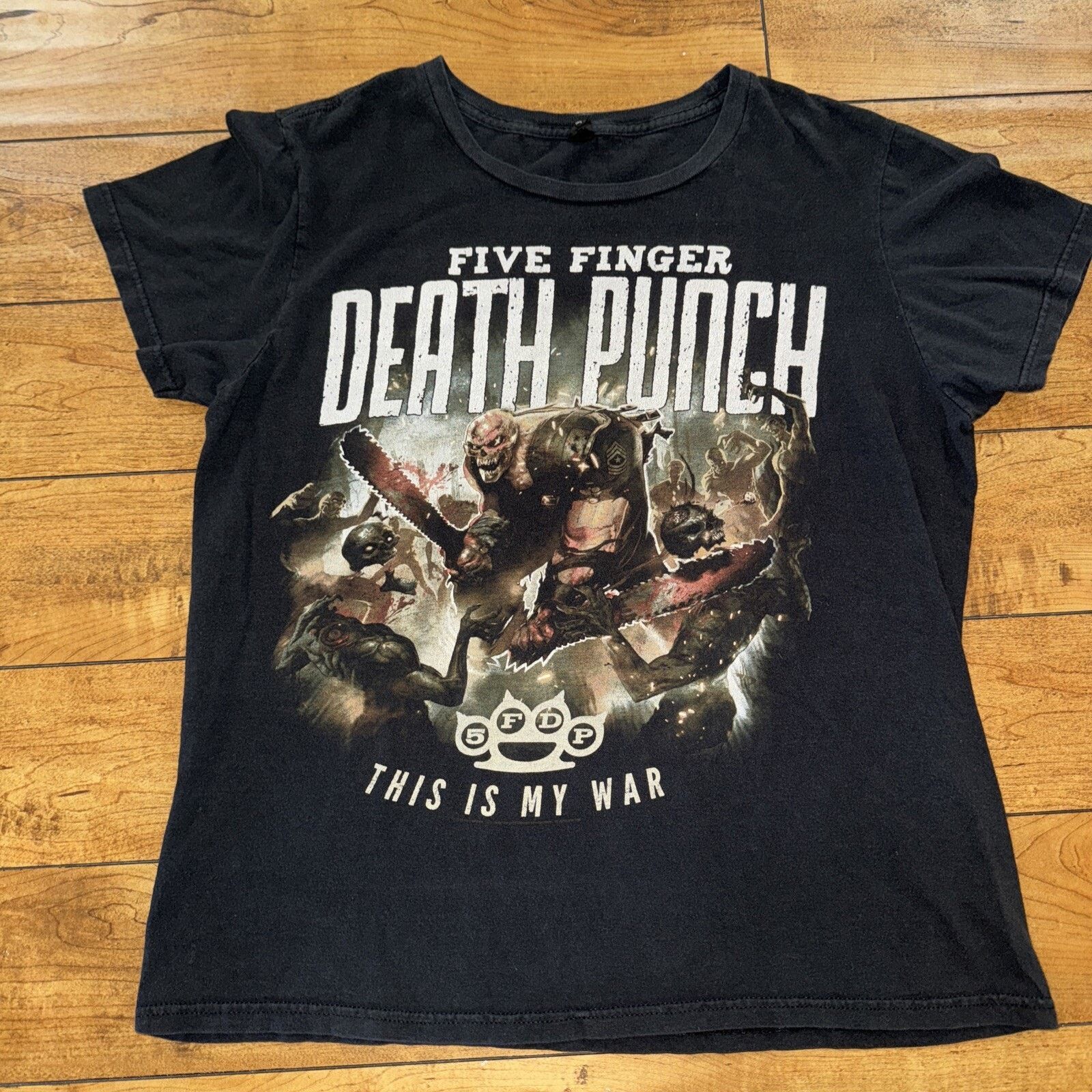 Band Tees Five Finger Death Punch T-Shirt Black Large 21x25 Band Tee Size US L / EU 52-54 / 3 - 1 Thumbnail