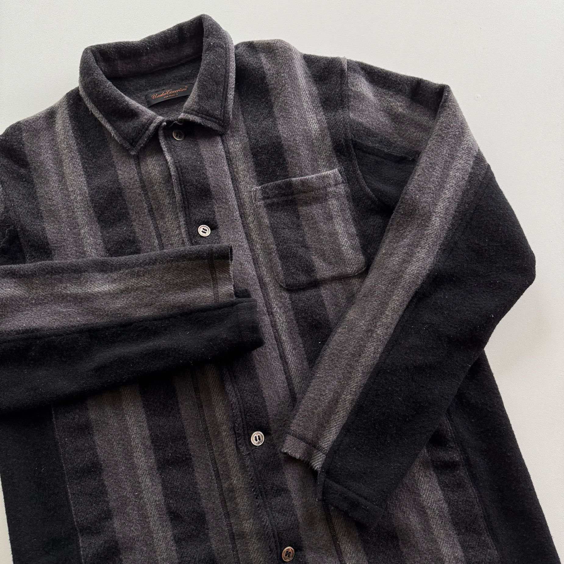 Undercover AW03 Paper Doll Hybrid Reconstructed Wool Overshirt Size US L / EU 52-54 / 3 - 8 Thumbnail