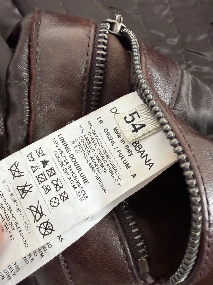 Dolce & Gabbana 2010s Dolce & Gabbana Brown Premium Leather Jacket Size US L / EU 52-54 / 3 - 7 Thumbnail