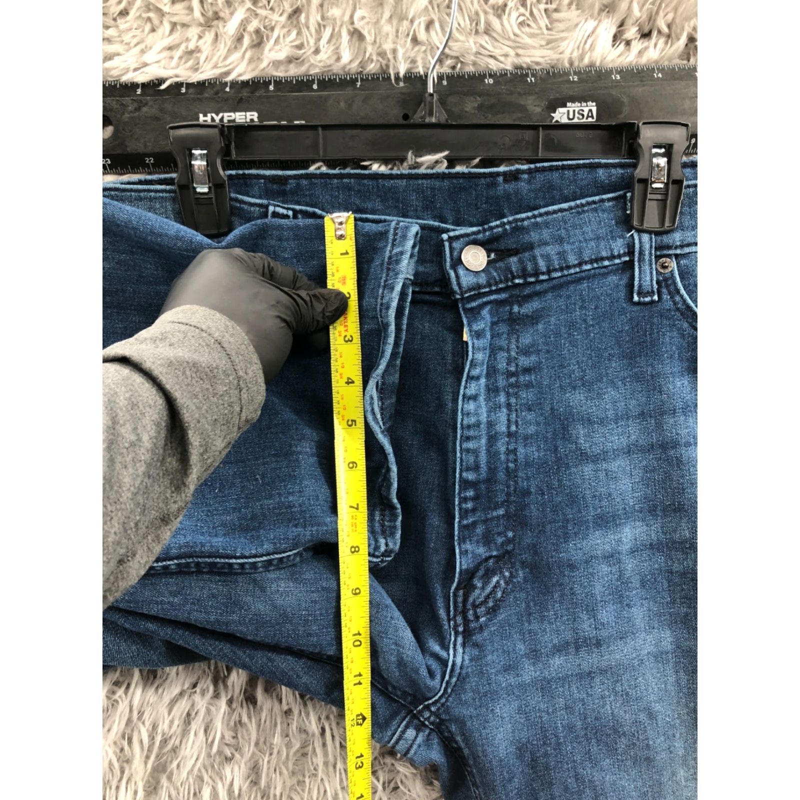 Levi's Levi's 541 Straight Jeans Mens 42x30 Blue Medium Wash Regular Fit Belt Loops 5-Pocket Denim Size US 42 / EU 58 - 4 Thumbnail