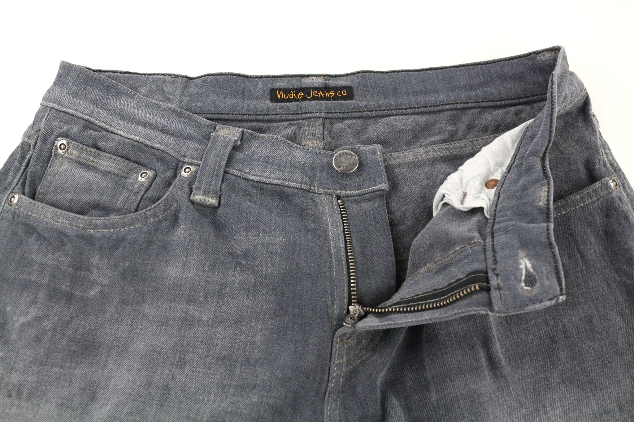 Nudie Jeans TIGHT LONG JOHN W30/L34 Organic Charcoal Jeans 80705 Size US 30 / EU 46 - 4 Thumbnail