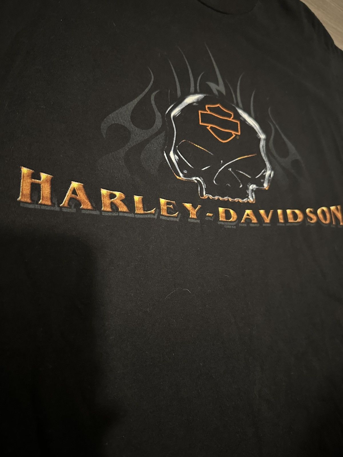 Harley Davidson × Vintage Y2K Flaming skull /Gettysburg Harley Davidson tee Size US L / EU 52-54 / 3 - 3 Thumbnail