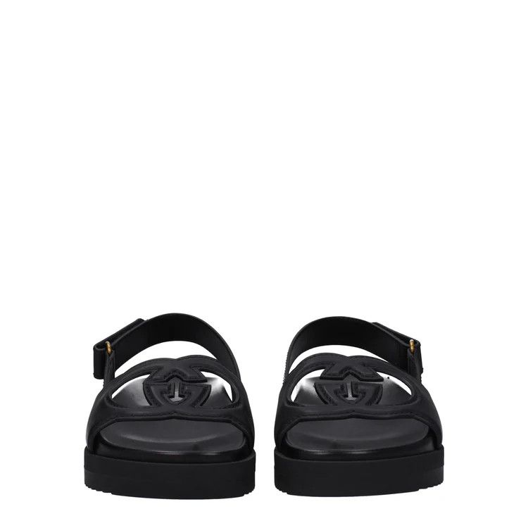 Gucci ob1o1e1124 Leather Sandals in Black Size US 6 / IT 36 - 3 Thumbnail