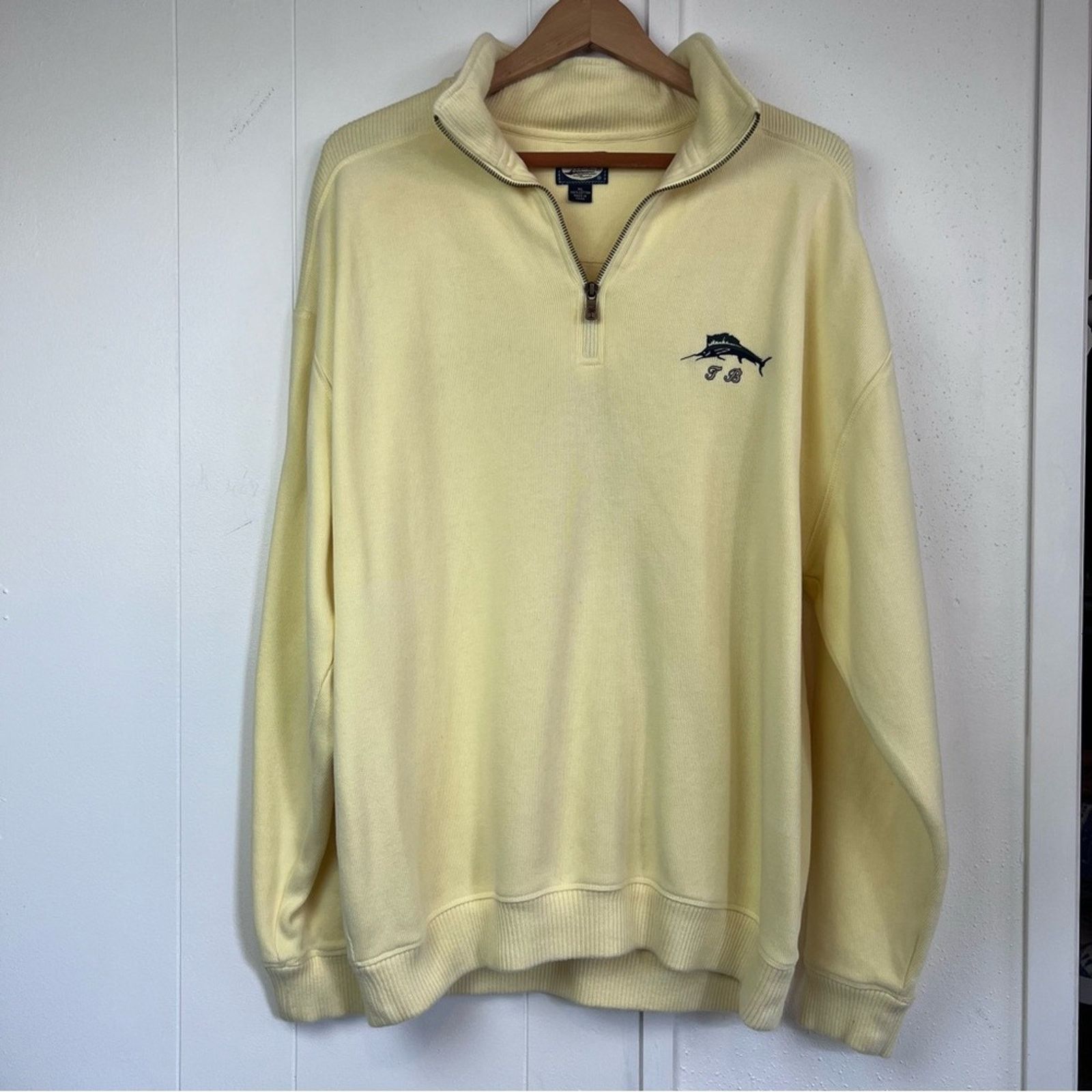 Tommy Bahama Tommy Bahama Yellow Logo Pullover Sweater Men’s Size XL Size US XL / EU 56 / 4 - 9 Thumbnail