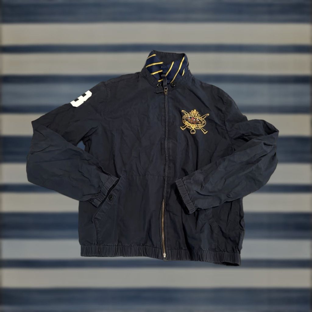 Polo Ralph Lauren VINTAGE Polo Ralph Lauren Navy Full Zip Equestrian Embroidered Jacket Medium Jacket Mens Blue Embroidered Full Zip Polo Ralph Lauren Size US M / EU 48-50 / 2 - 1 Thumbnail
