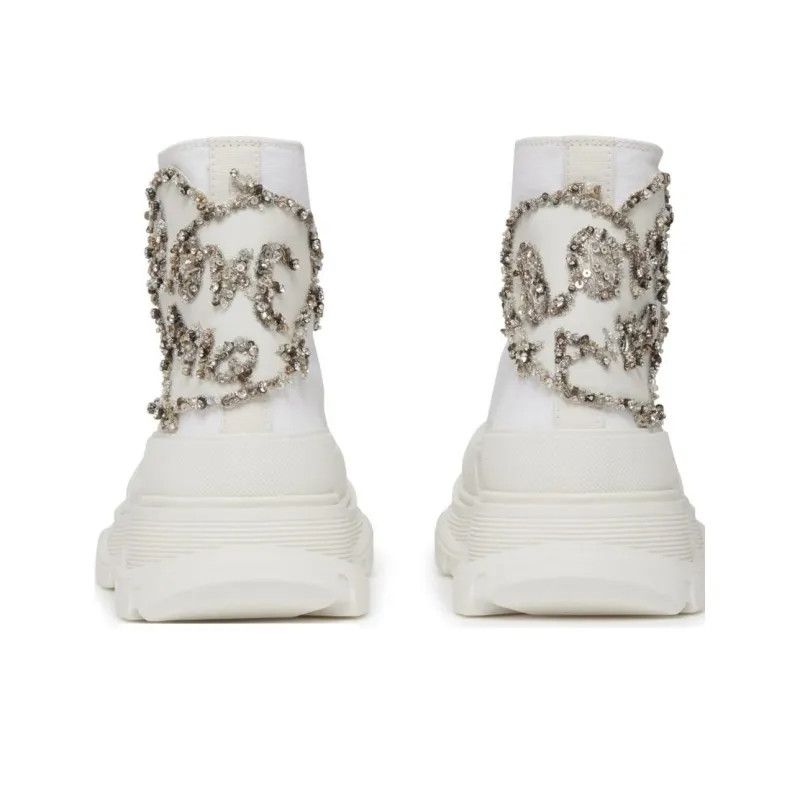 Alexander McQueen o1y0225 Hi-Top Sneakers in White Size US 10 / IT 40 - 2 Thumbnail