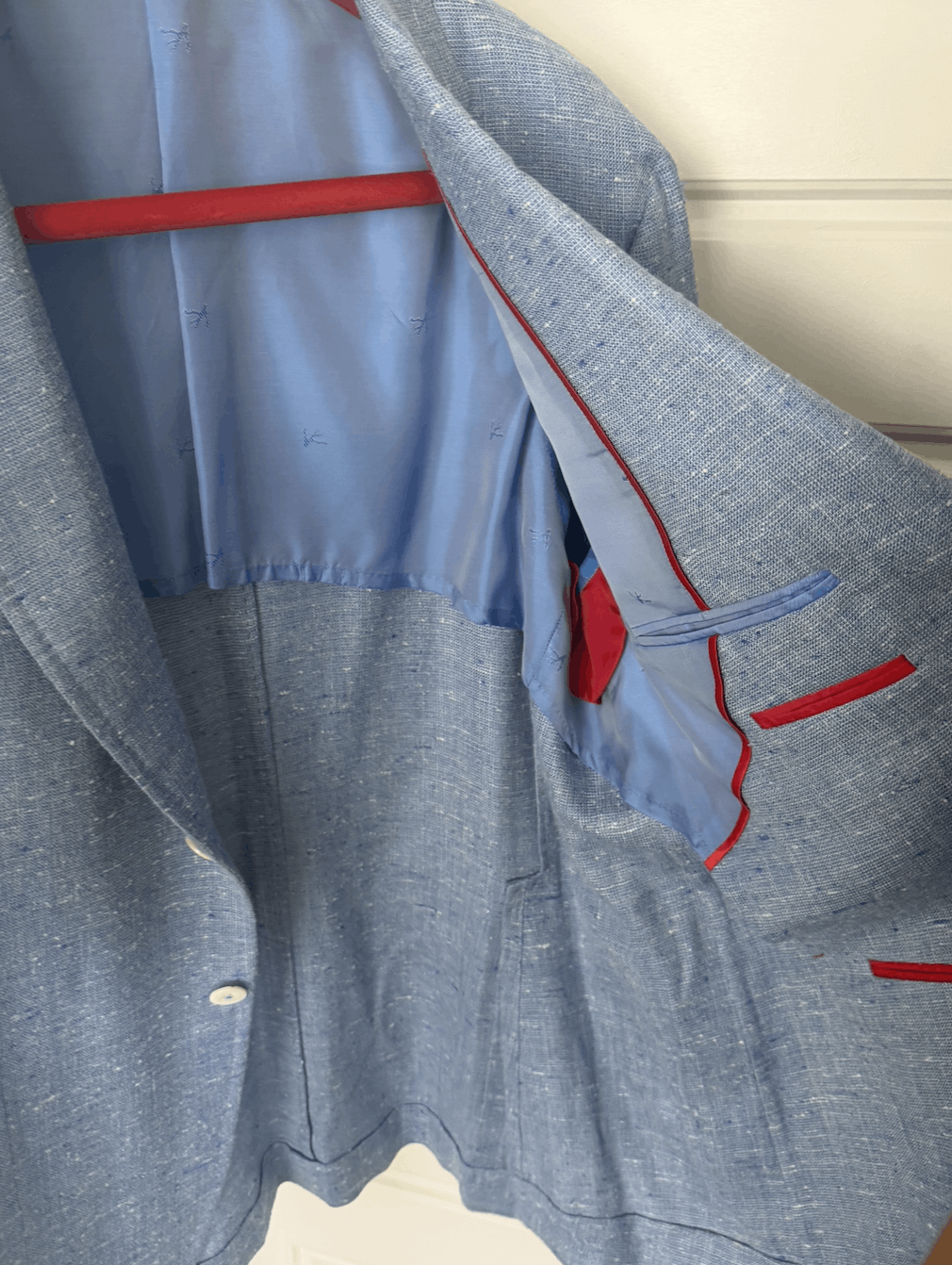 Isaia 58 8R (italian) | Capri Isaia Wool+Silk+Linen Blazer Size 48L - 5 Thumbnail