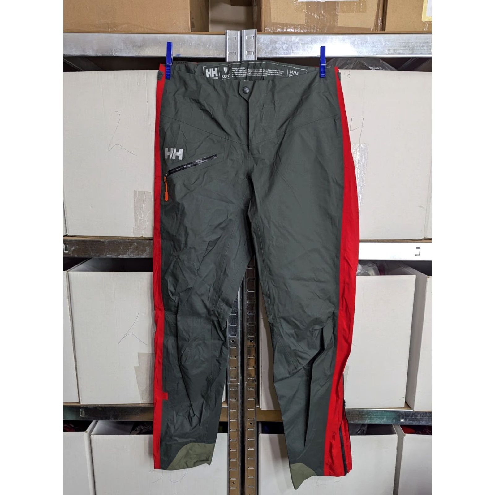 Helly Hansen Helly Hansen Mens Odin Pants Size M Lightweight Outdoor Taped Seams Gray Rain Pants Mens M Gray Size US 31 - 2 Thumbnail