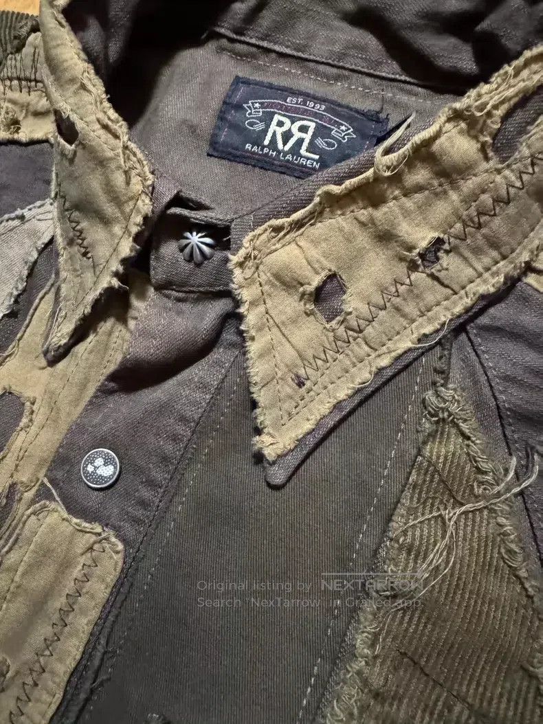 RRL Ralph Lauren RRL Ralph Lauren Men's mud-dy dyed patchwork shirt Size US M / EU 48-50 / 2 - 4 Thumbnail