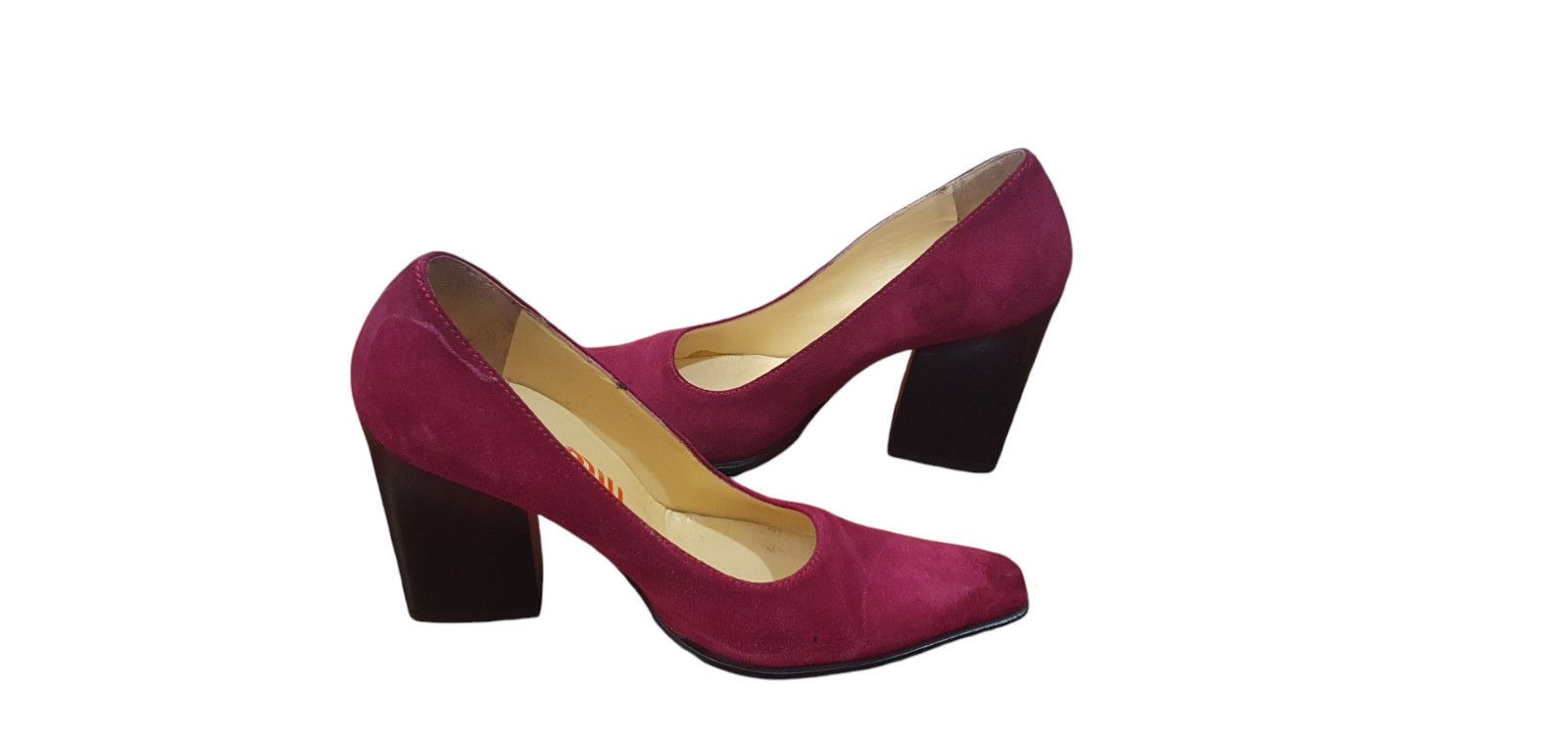Miu Miu MIU MIU vintage suede wood block heels - EU 37.5 / 7 US Size US 7 / IT 37 - 7 Thumbnail