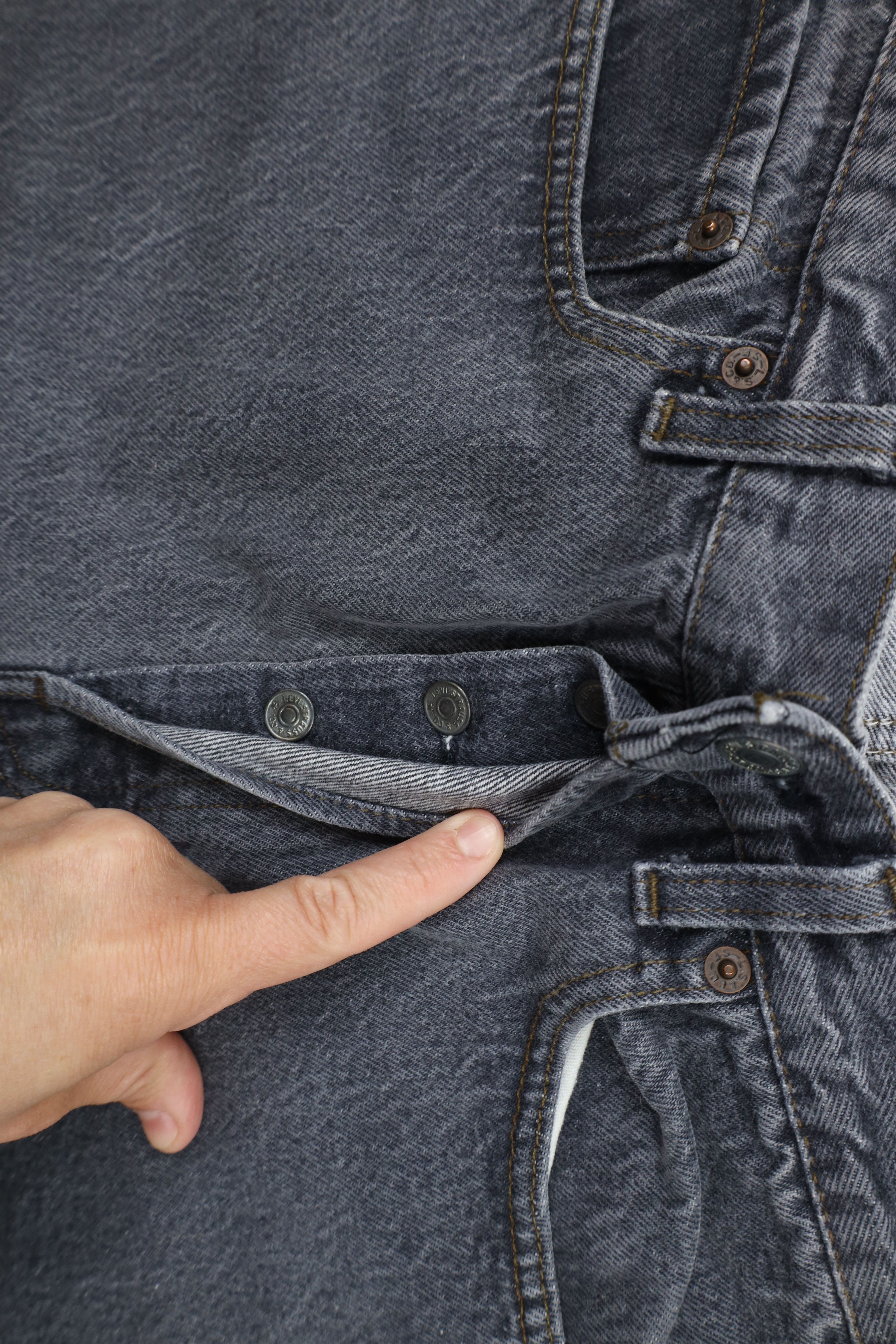 Levi's × Vintage Vintage 80s Levis Button Fly Original Fit Jeans Gray USA Size US 30 / EU 46 - 5 Thumbnail