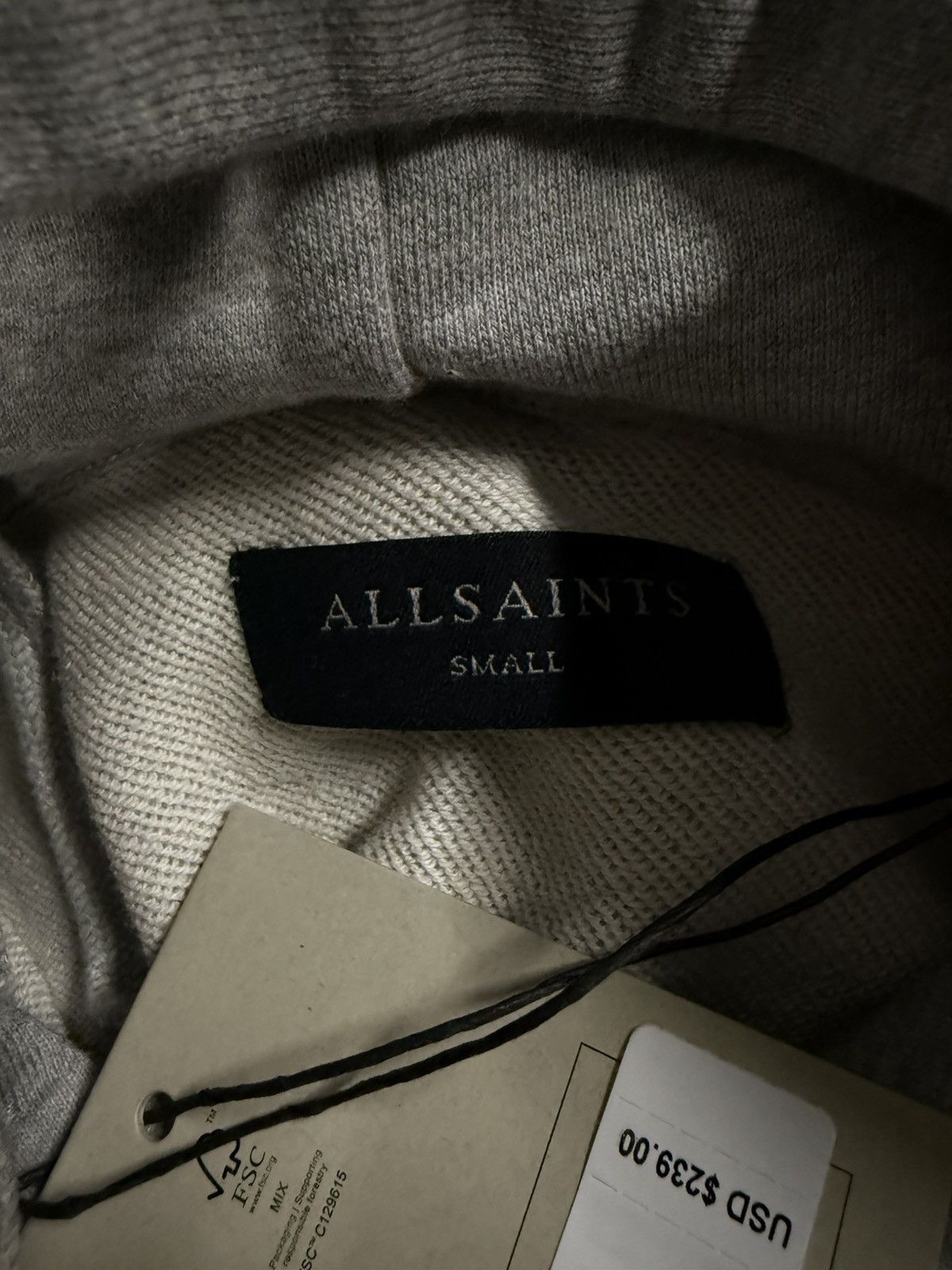 Allsaints Allsaints Grey Underground Hoodie Size US S / EU 44-46 / 1 - 3 Thumbnail