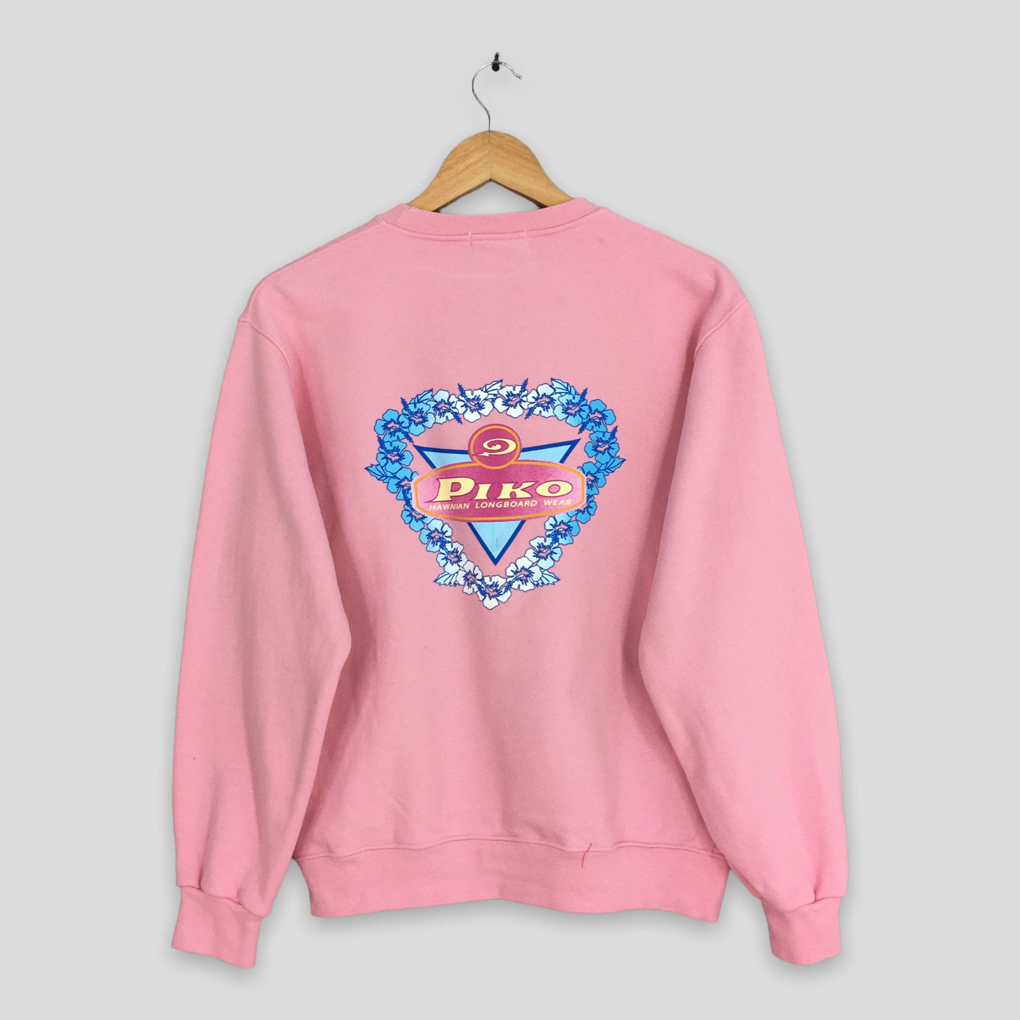 NCAA Vintage Piko Longboard Surfing Pink Sweatshirt Medium Size M / US 6-8 / IT 42-44 - 7 Thumbnail