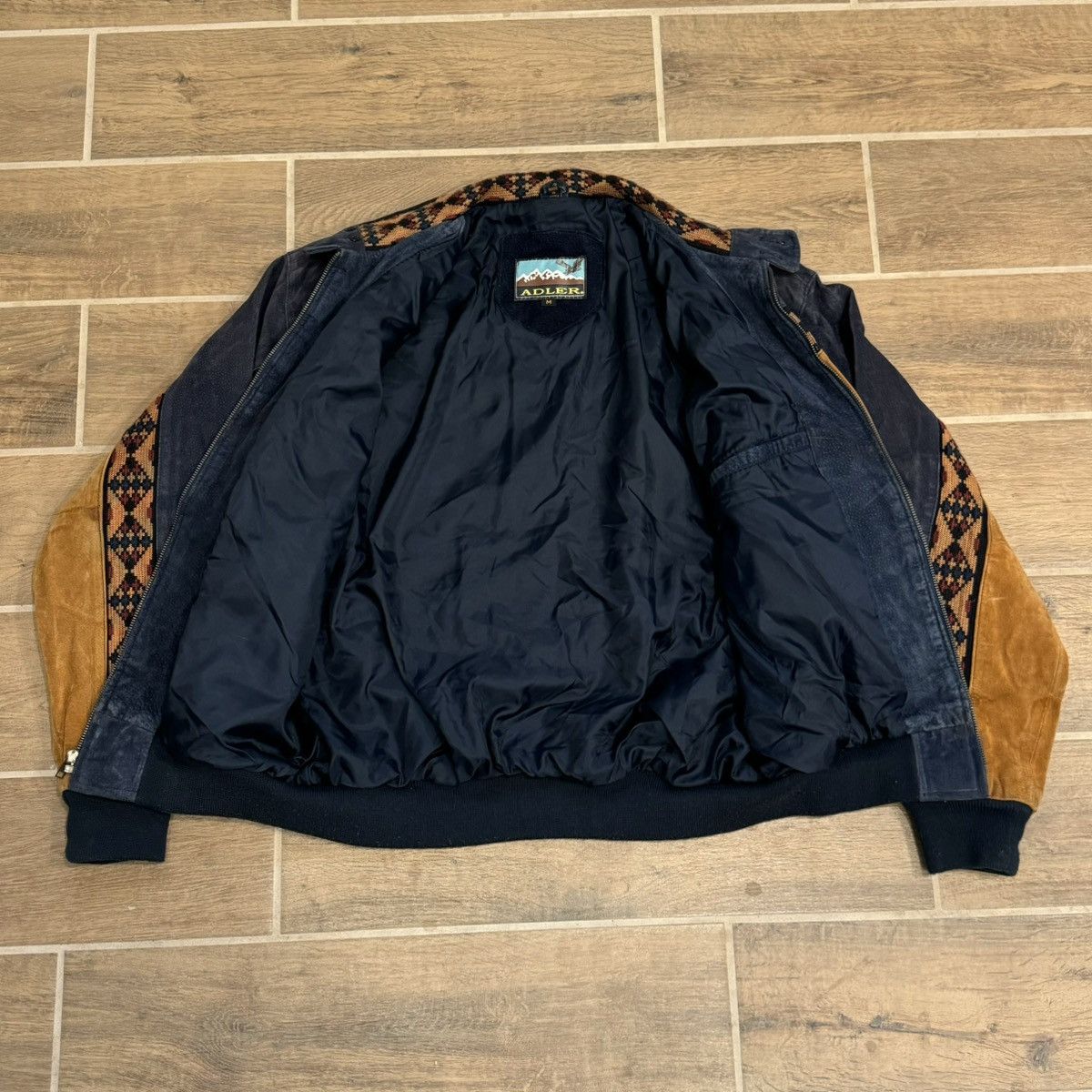 Adler × Vintage Vintage Adler Aztec Southwestern All Leather Full Zip Jacket Size US M / EU 48-50 / 2 - 5 Thumbnail