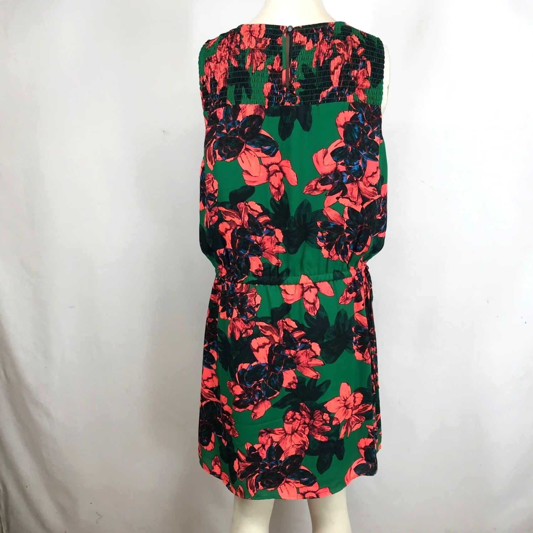 Vince Camuto Vince Camuto Green Floral Smocked Blouson Sleeveless Dress Womens M Size M / US 6-8 / IT 42-44 - 5 Thumbnail