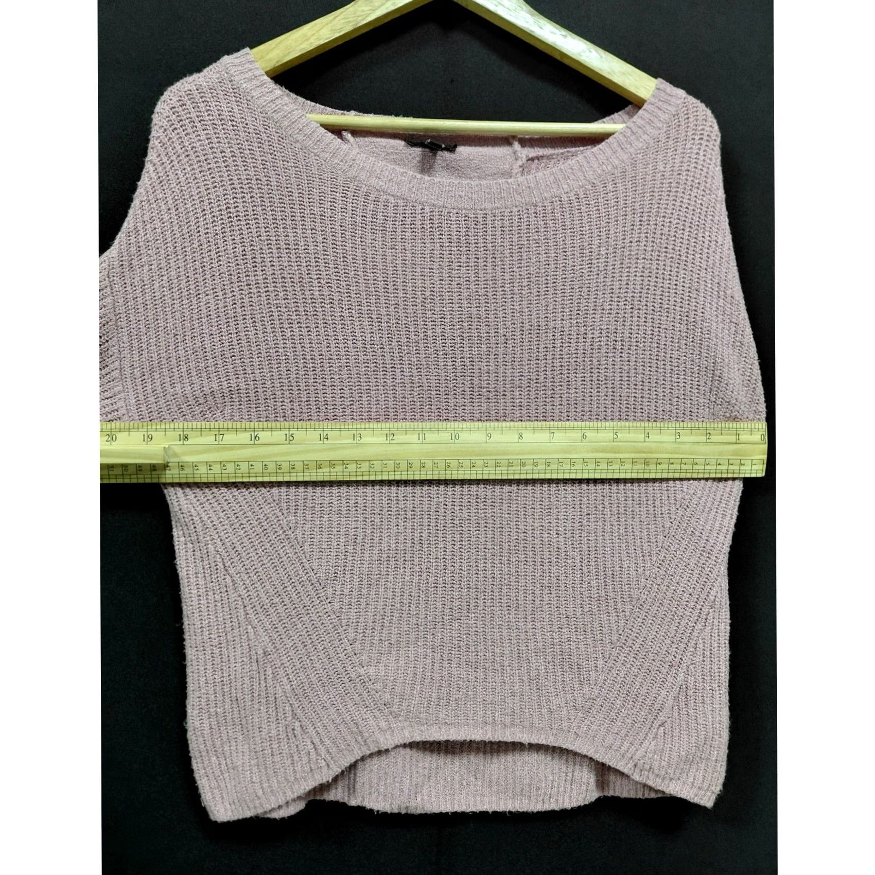 Express EXPRESS Knit Sweater Mauve Solid 3/4 Sleeve Women Size S/P Size S / US 4 / IT 40 - 4 Thumbnail
